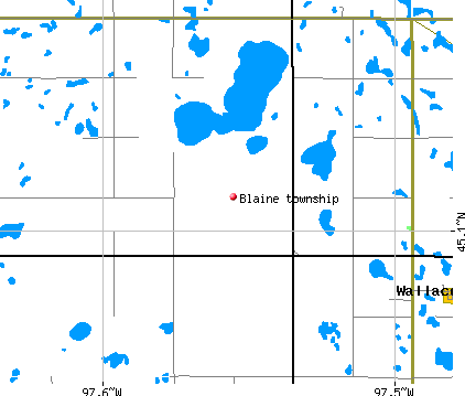 Blaine township, SD map