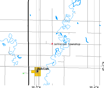 Jefferson township, SD map