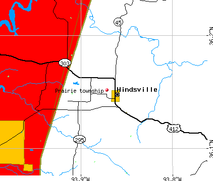 Prairie township, AR map