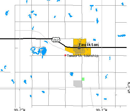 Tamworth township, SD map