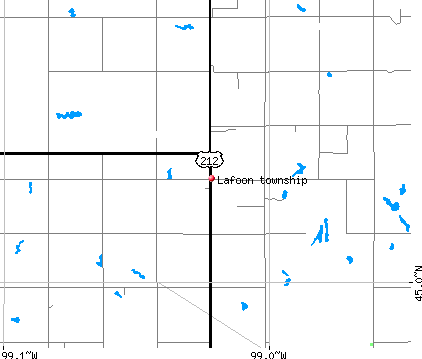 Lafoon township, SD map