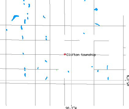 Clifton township, SD map