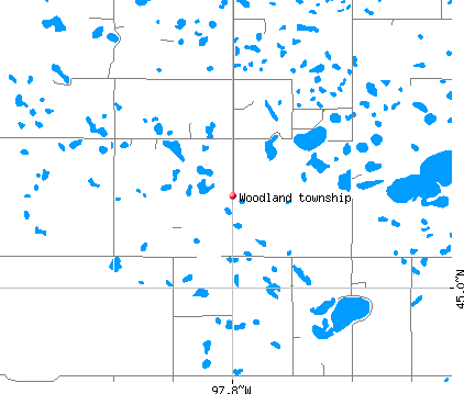 Woodland township, SD map