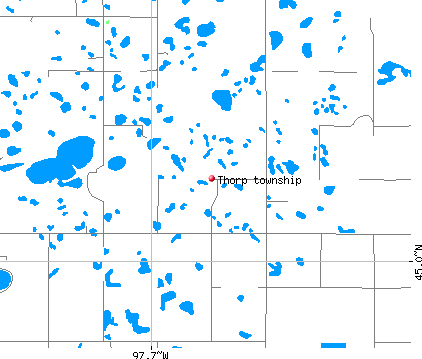 Thorp township, SD map
