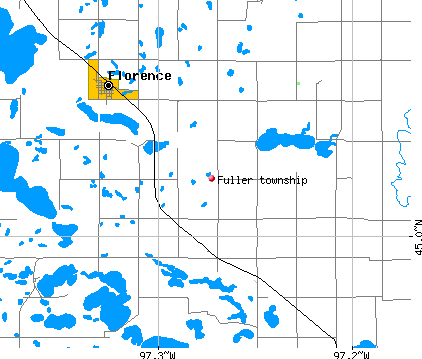 Fuller township, SD map