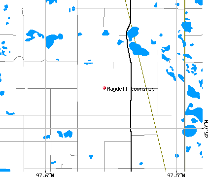 Maydell township, SD map