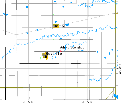 Adams township, SD map