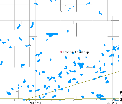 Irving township, SD map