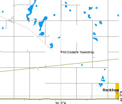 Hillsdale township, SD map