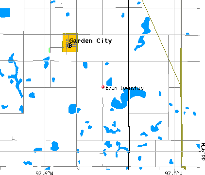 Eden township, SD map