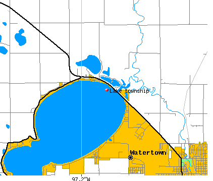 Lake township, SD map