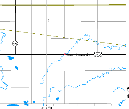 Lowe township, SD map