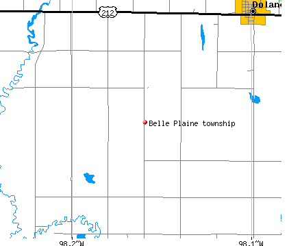 Belle Plaine township, SD map
