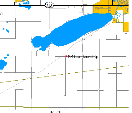 Pelican township, SD map