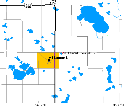 Altamont township, SD map