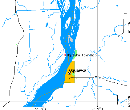 Oquawka township, IL map