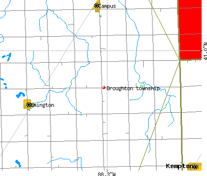 Broughton township, IL map