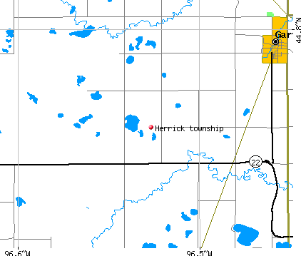 Herrick township, SD map