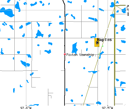 Foxton township, SD map