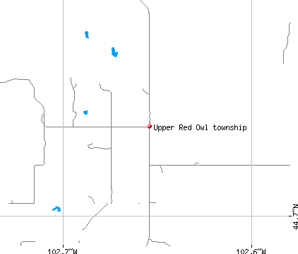 Upper Red Owl township, SD map