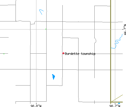 Burdette township, SD map
