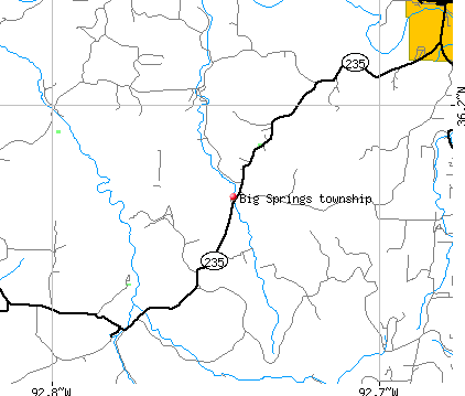 Big Springs township, AR map