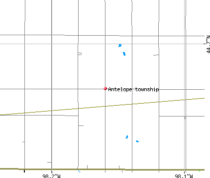 Antelope township, SD map