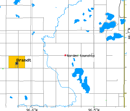 Norden township, SD map
