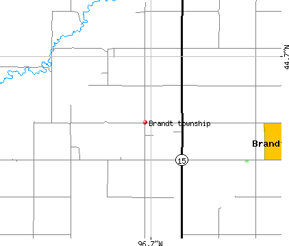 Brandt township, SD map