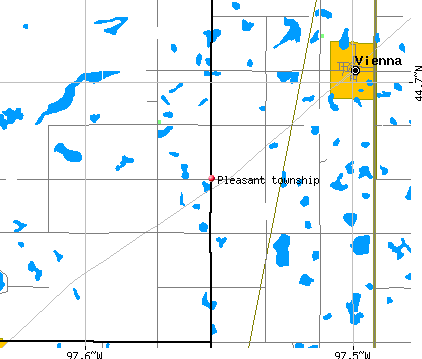 Pleasant township, SD map