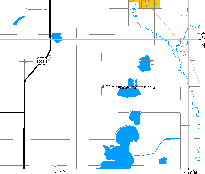 Florence township, SD map