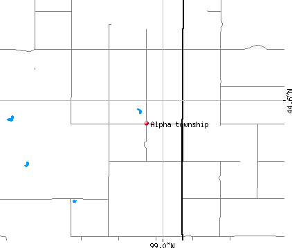 Alpha township, SD map