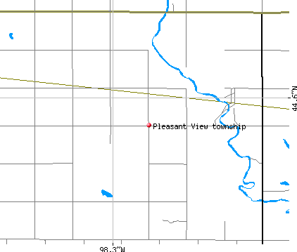 Pleasant View township, SD map
