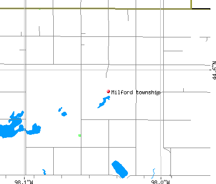 Milford township, SD map
