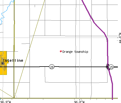Grange township, SD map