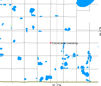 Cleveland township, SD map