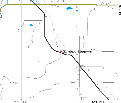 St. Onge township, SD map