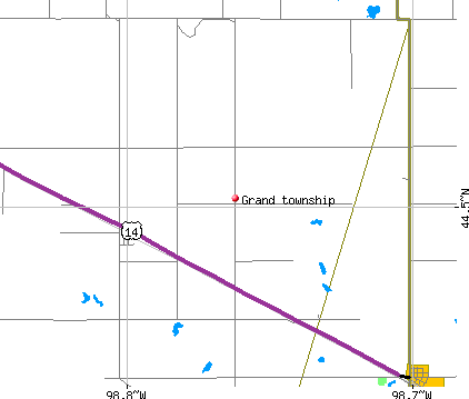 Grand township, SD map