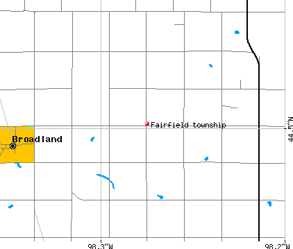 Fairfield township, SD map