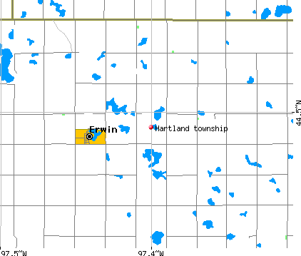 Hartland township, SD map
