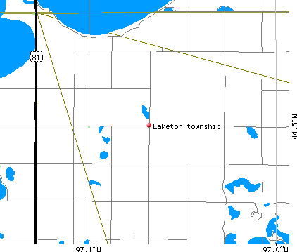 Laketon township, SD map