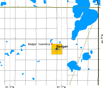 Badger township, SD map