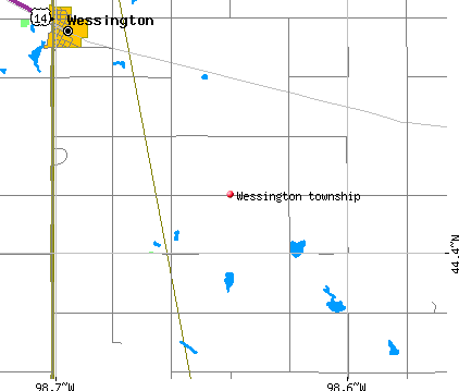 Wessington township, SD map