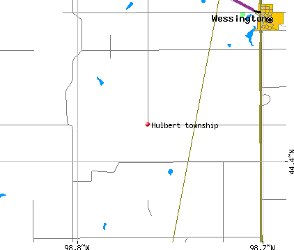 Hulbert township, SD map