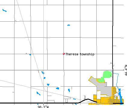 Theresa township, SD map