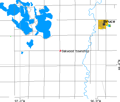 Oakwood township, SD map