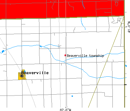 Beaverville township, IL map