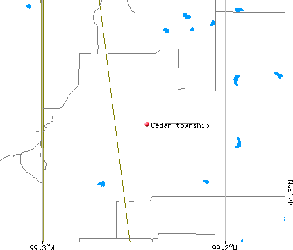 Cedar township, SD map
