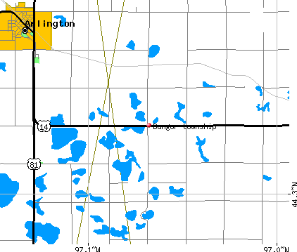 Bangor township, SD map