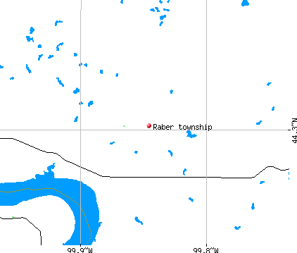 Raber township, SD map